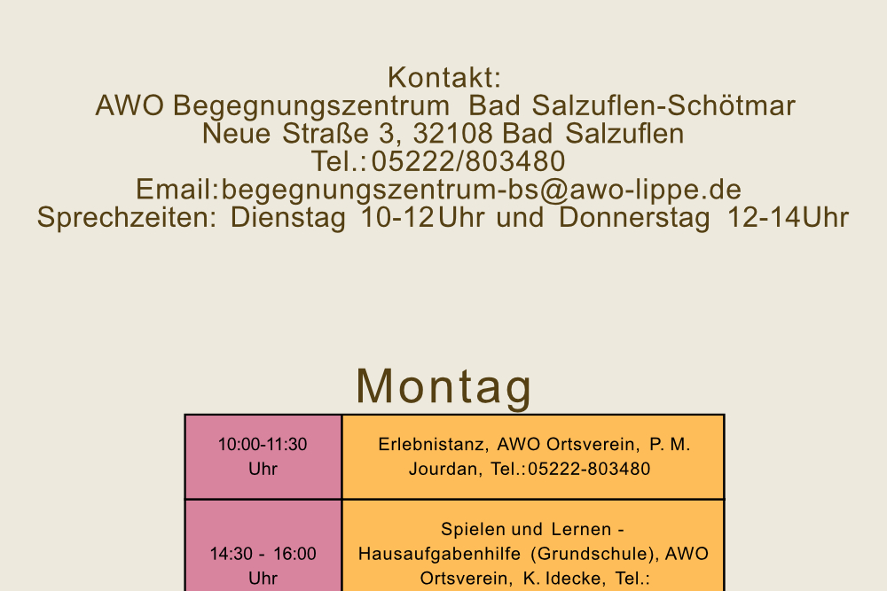 Bildausschnitt des aktuellen Programms des BGZ Bad Salzuflen, herunterladen durch Anklicken